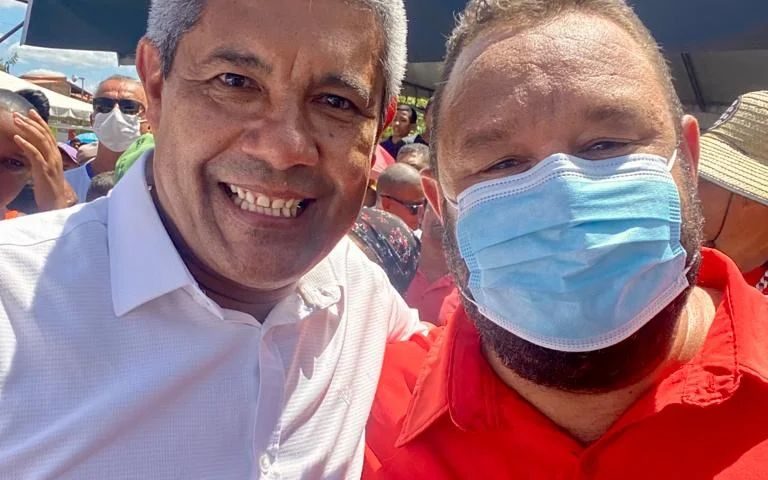 Ex-vereador Isaias com o governador Jerônimo